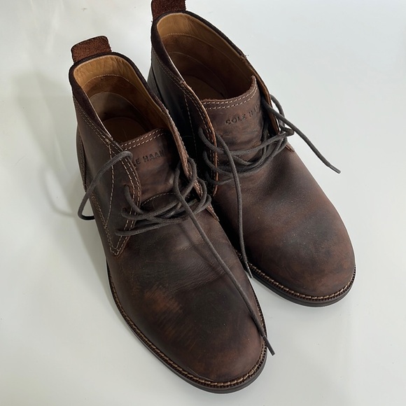 Men’s Brown Leather Coke Haan Boots - Picture 1 of 6